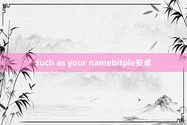 such as your namebitpie安卓