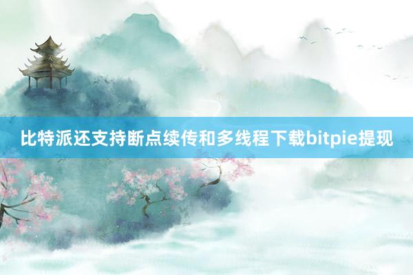 比特派还支持断点续传和多线程下载bitpie提现