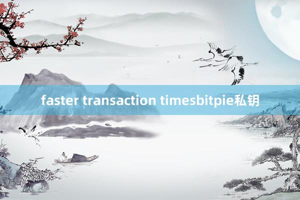 faster transaction timesbitpie私钥