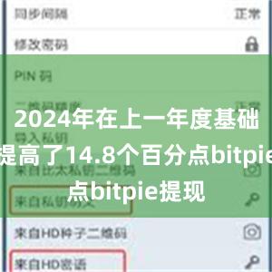 2024年在上一年度基础上又提高了14.8个百分点bitpie提现